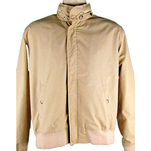 Hardy Amies London Jacke Large Vintage Brown Café Clicker Hood Snaps & Zip